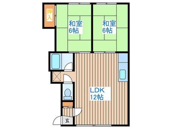 サンライズハイツの物件間取画像